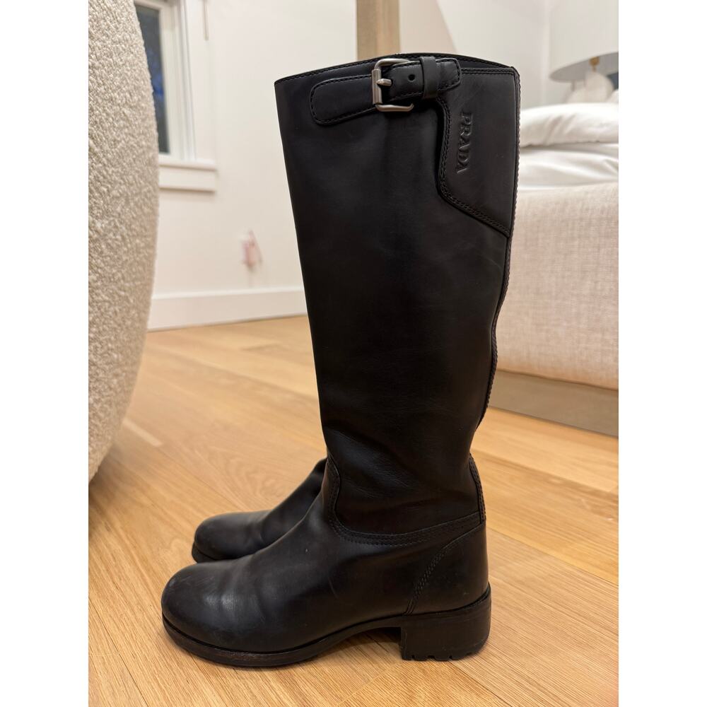 Prada Black calzature Donna boots size: 37.5